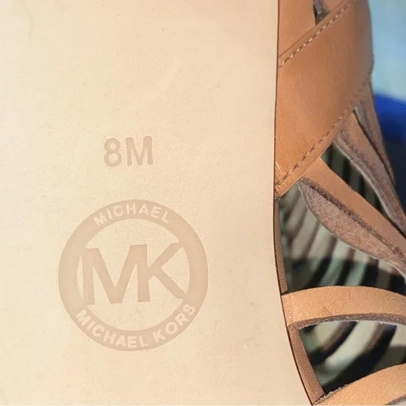 Michael Kors Odelia Bootie Tan High Heels Size 8 - Picture 2 of 7